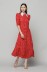 Catharine - abito chemisier in crepe midi con detttaglio collo • Margaritas rouge