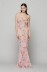 Abbey - abito lungo in georgette con apertura sulla schiena • Fleurs rose