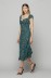 Margaret - abito in crepe midi con abbottonatura frontale e rouge sul davanti • Nizza noir