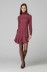 Astrid - Abito Corto Collo Dolcevita • Pois Piccolo Bordeaux