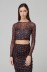 Corinna - Top Manica Lunga In Tulle • Burgeon Nero
