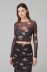 Corinna - Top Manica Lunga In Tulle • Gardenia Nero