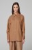 Rosita - Camicia Oversize Gessata • Cammello