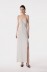 Riley - Abito Lungo Dritto In Crepe Con Arricciature Sul Seno • Petitpois Ecru
