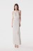 Juliette - Abito Lungo Con Foulard Al Collo E Apertura A Goccia Frontale • Petitpois Ecru