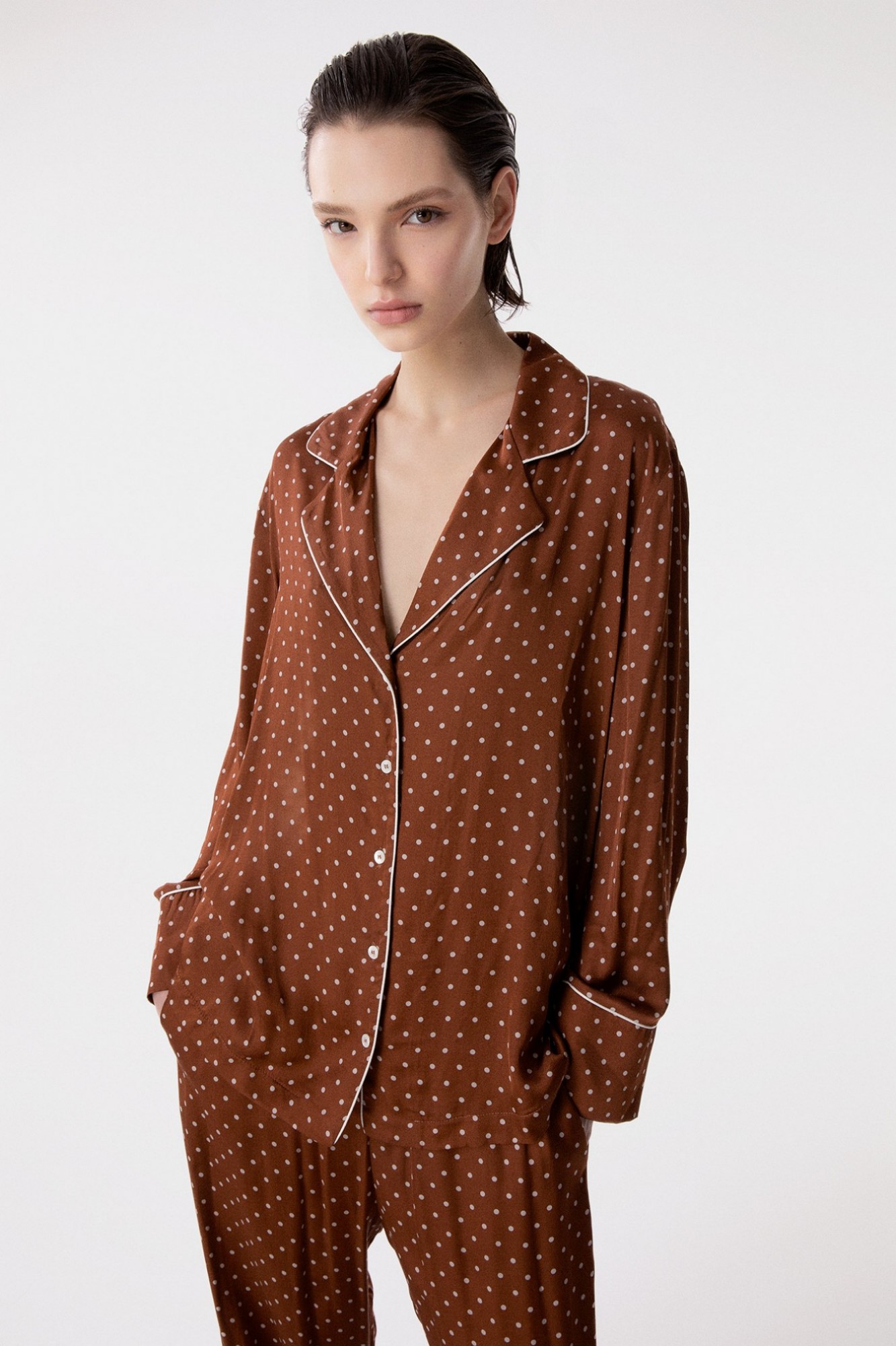 Alison - Blazer Maniche Lunghe • Petitpois Moka